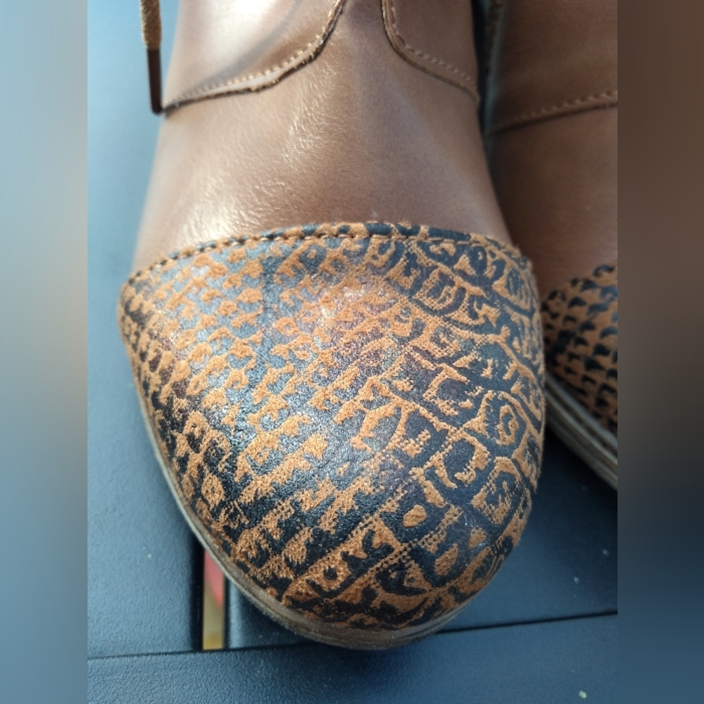 Stepwel Heeled Booties, Ankle Boot Size 37 (6.5), Brown, Snake Skin Patt… - Picture 8 of 13